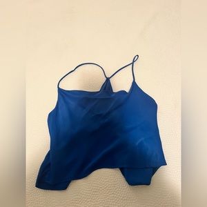 Blue Silk Zara Top